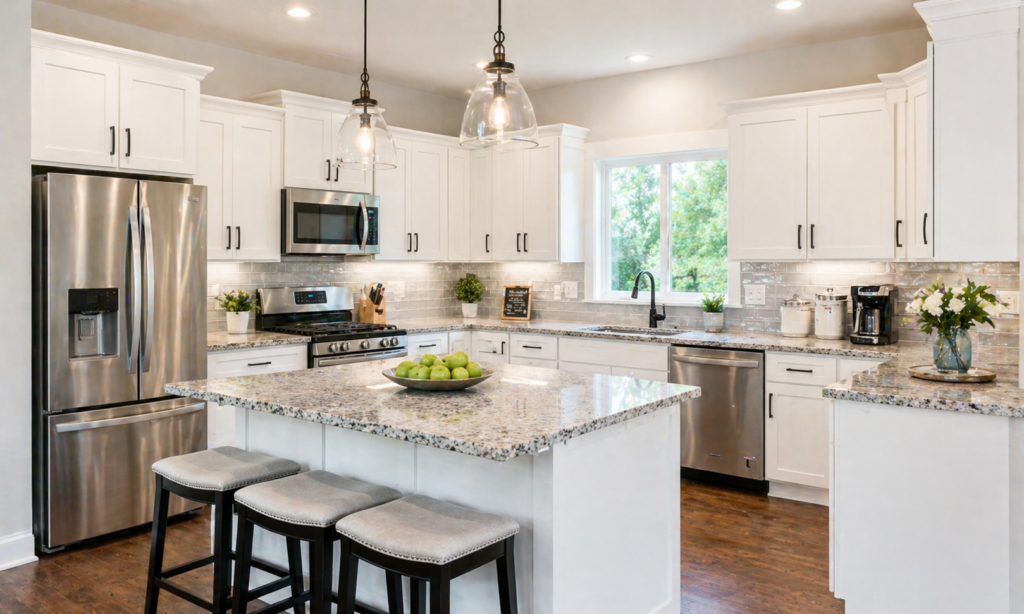 Updated modern kitchen showcasing improvement ideas that add value to homes